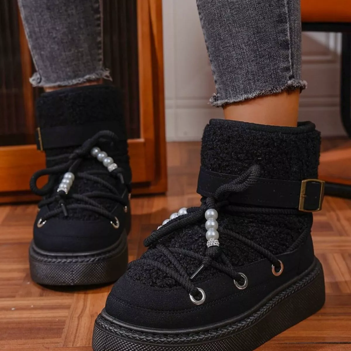 Lace Up Platform Boots - Image 3
