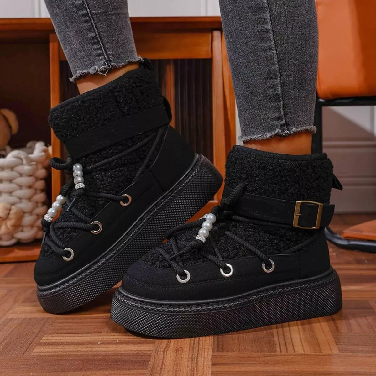 Lace Up Platform Boots - Image 4