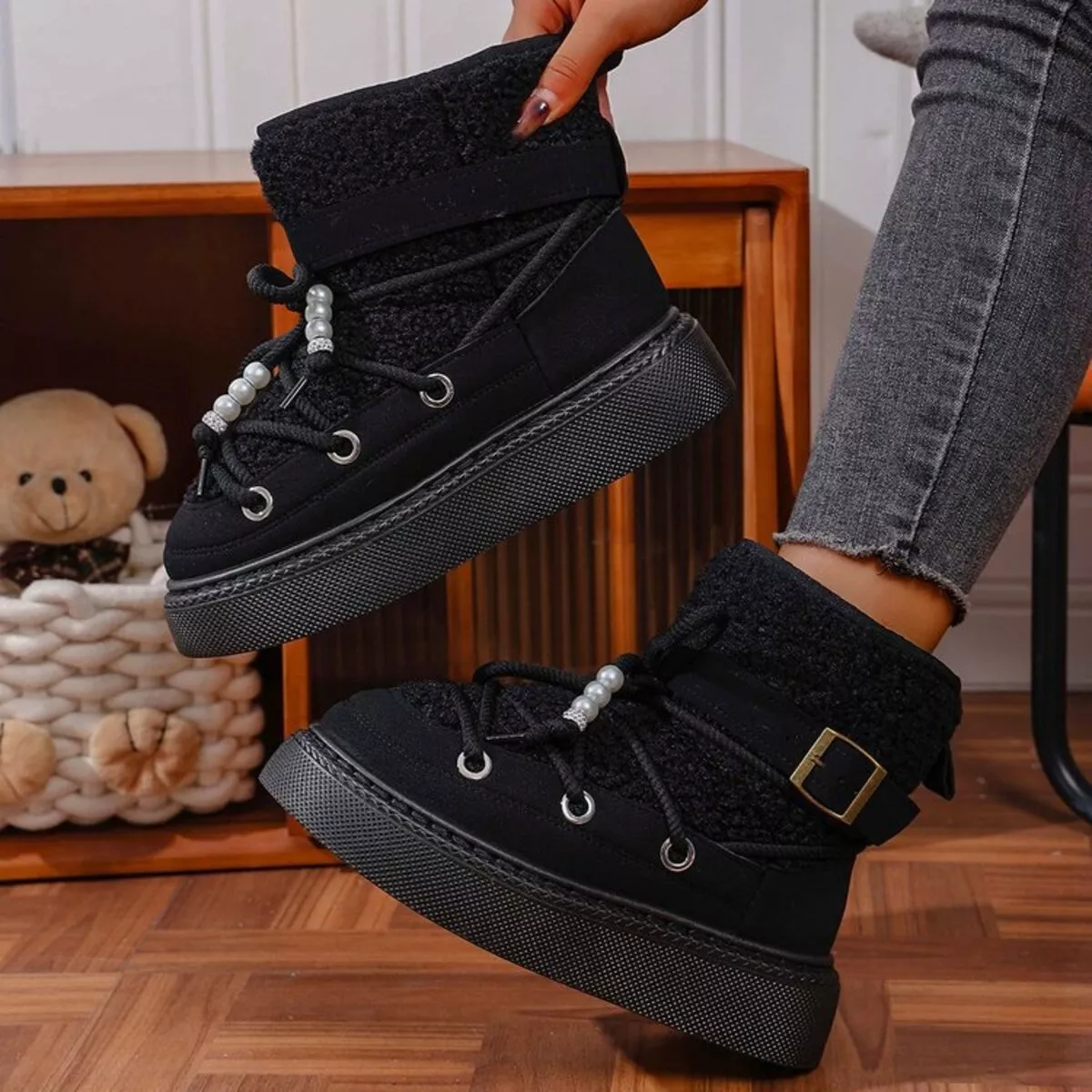 Lace Up Platform Boots - Image 5