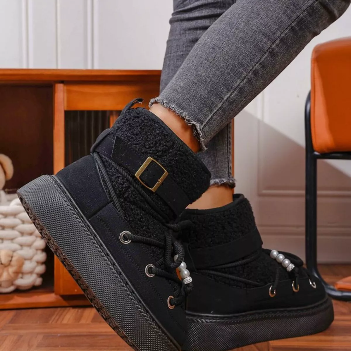 Lace Up Platform Boots - Image 6