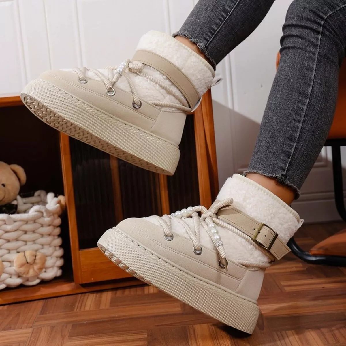 Lace Up Platform Boots - Image 8