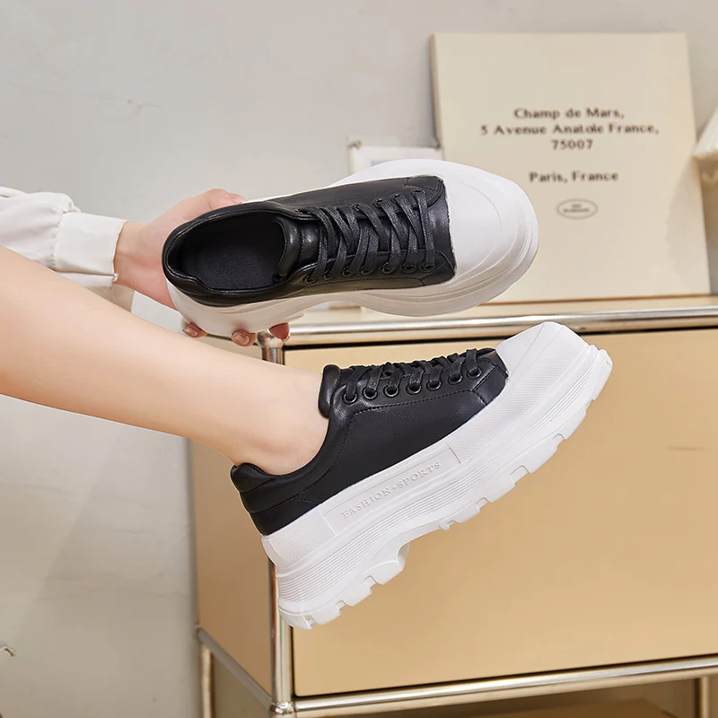 Lace Up Platform Sneakers - Image 5