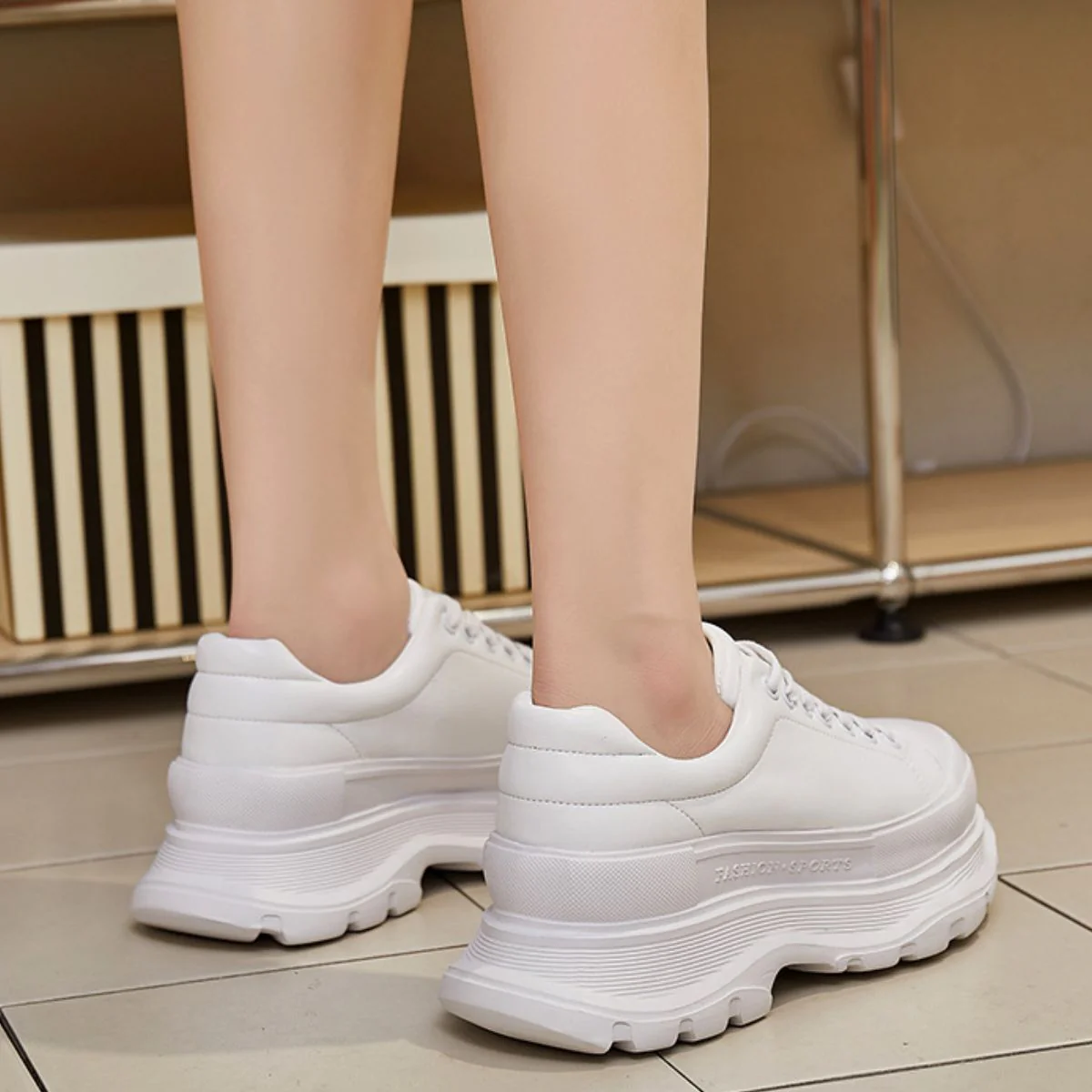 Lace Up Platform Sneakers - Image 6