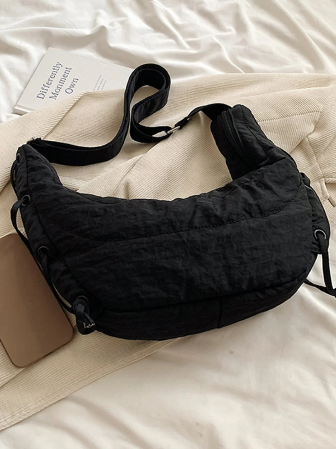 Lace-Up Polyester Crossbody Bag - Image 23
