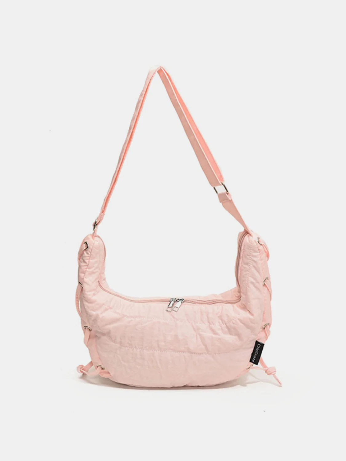 Lace-Up Polyester Crossbody Bag - Image 8
