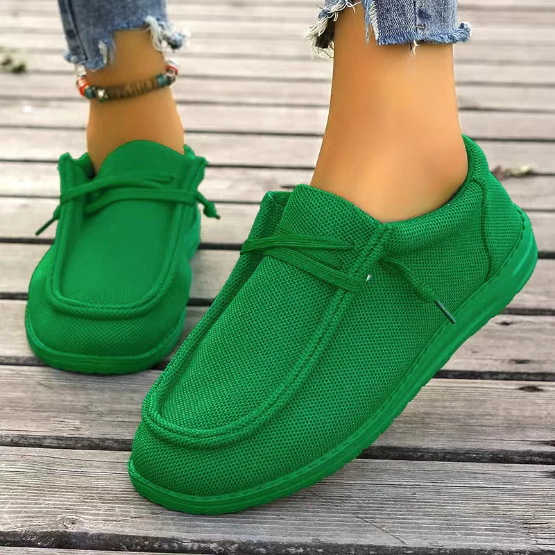 Lace Up Round Toe Slip-Ons - Image 7