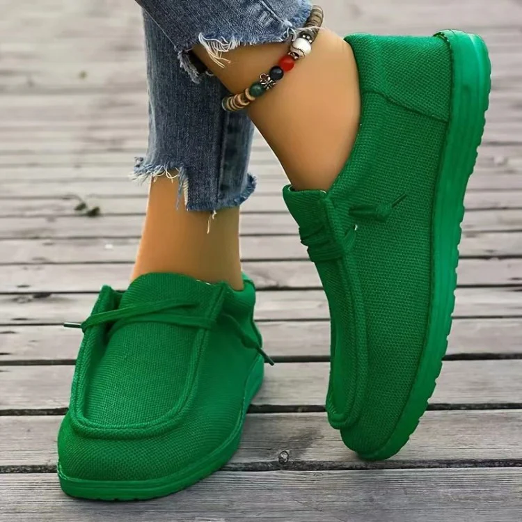 Lace Up Round Toe Slip-Ons - Image 8