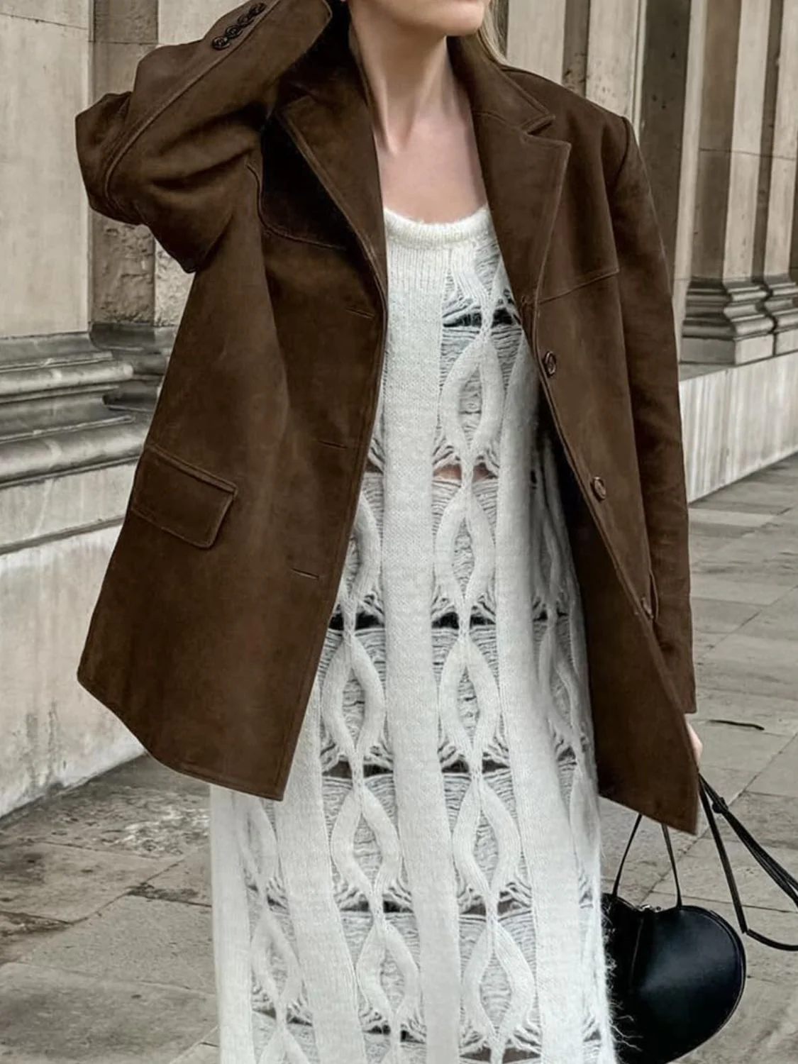 Lapel Collar Button Up Jacket - Image 5