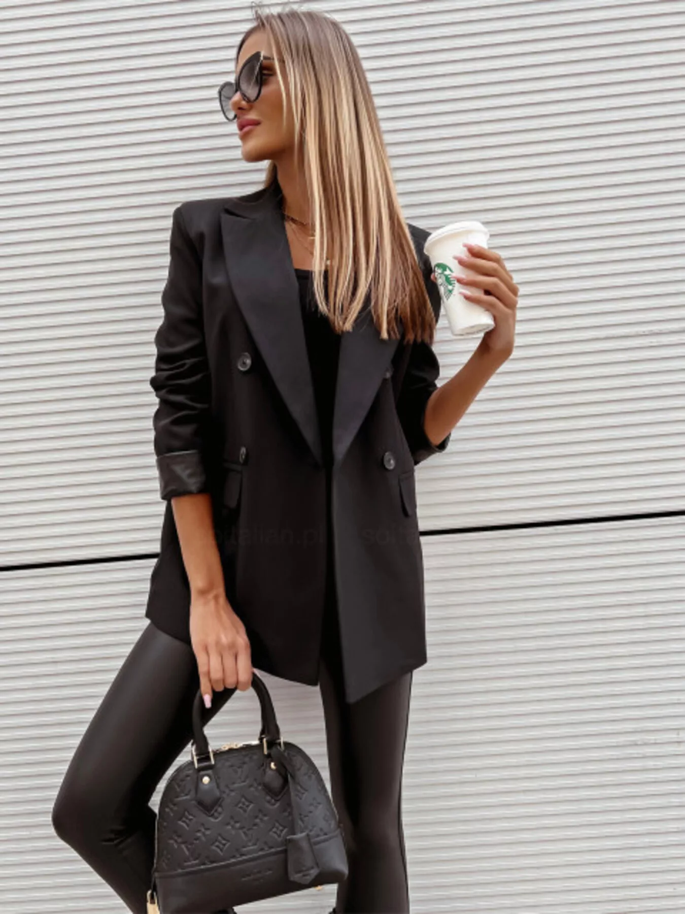 Lapel Collar Long Sleeve Blazer - Image 17