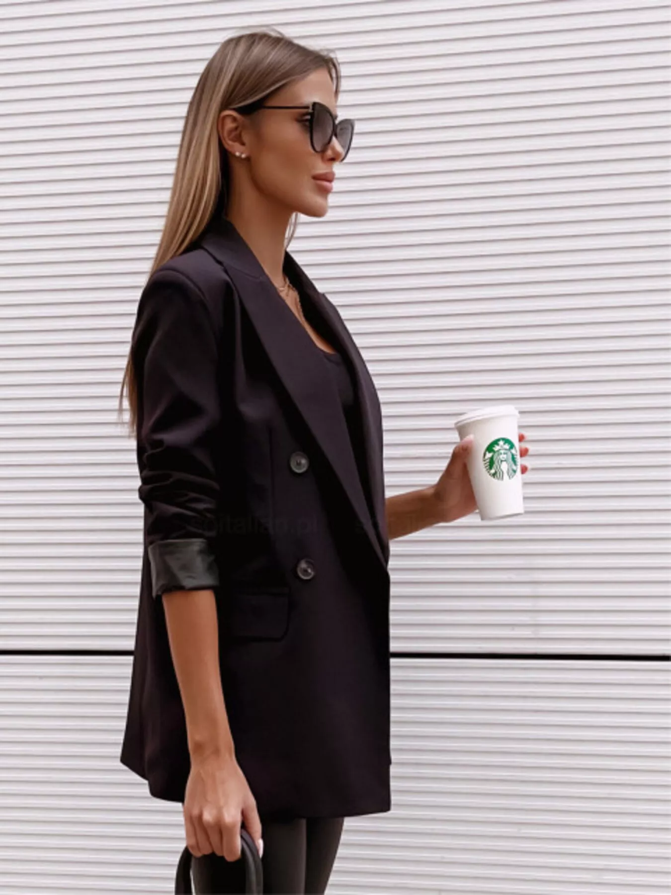 Lapel Collar Long Sleeve Blazer - Image 19