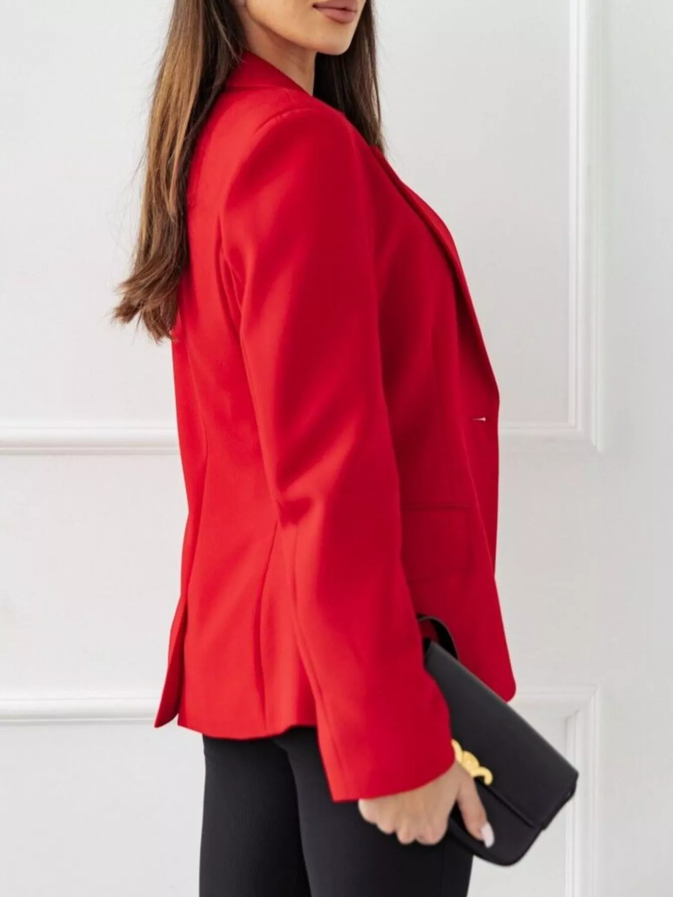 Lapel Collar One Button Blazer - Image 15