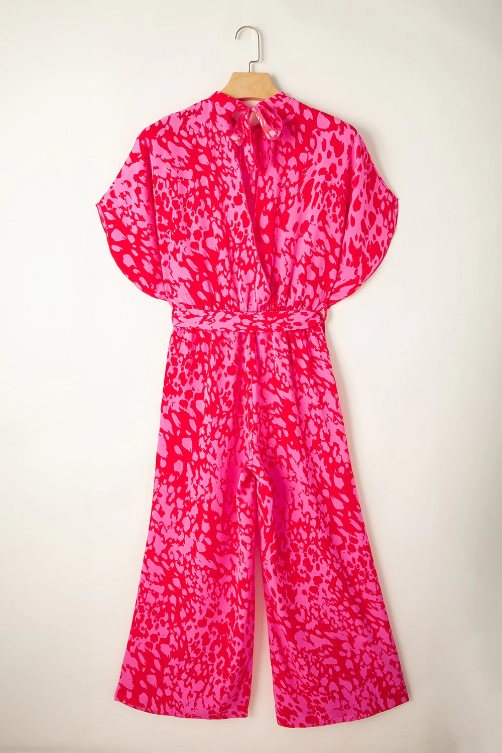 Leopard Belted Wide Leg Jumpsuit - Image 9