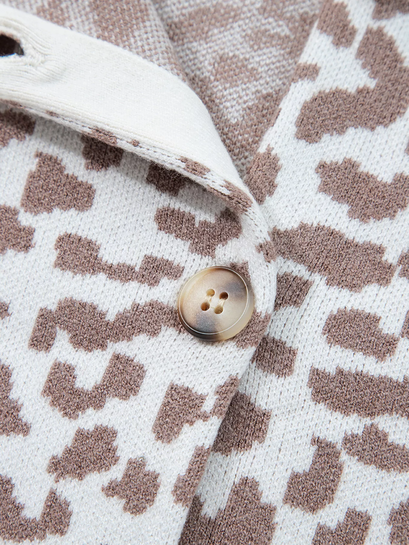 Leopard Drop Shoulder Chunky Knitted Cardigan - Image 20