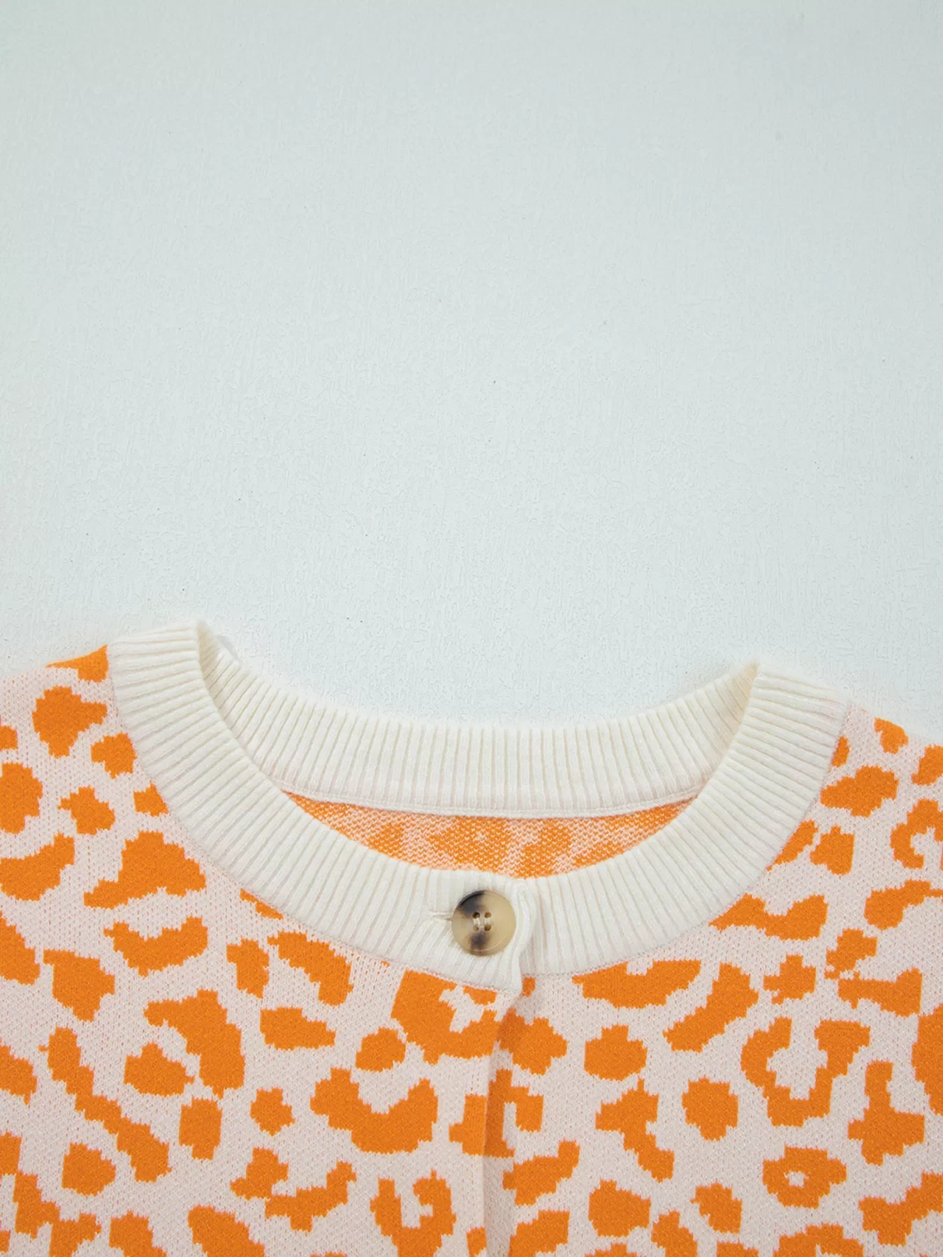 Leopard Drop Shoulder Chunky Knitted Cardigan - Image 5