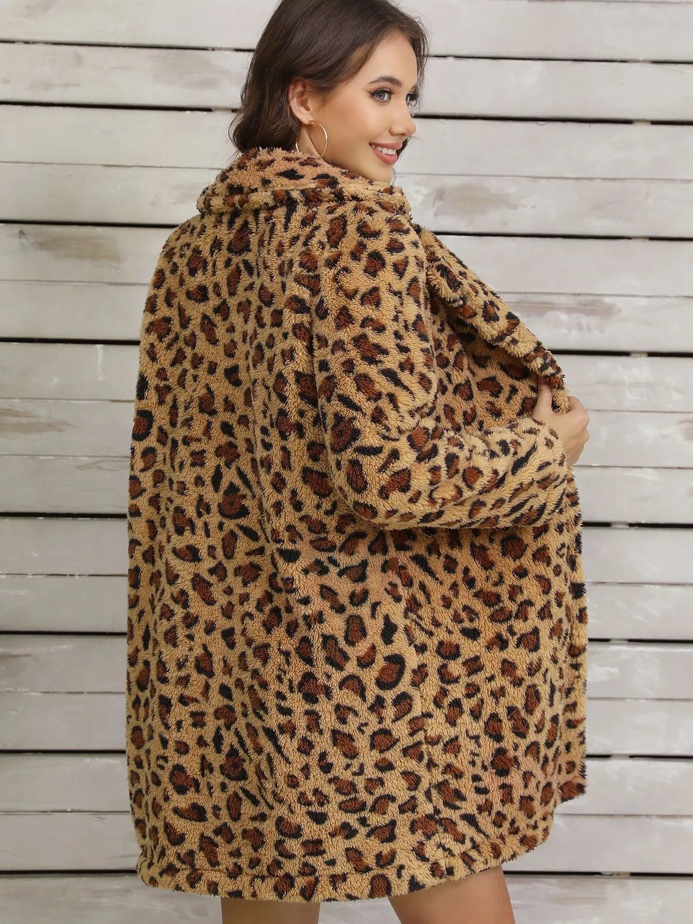 Leopard Fuzzy Teddy Coat - Image 2