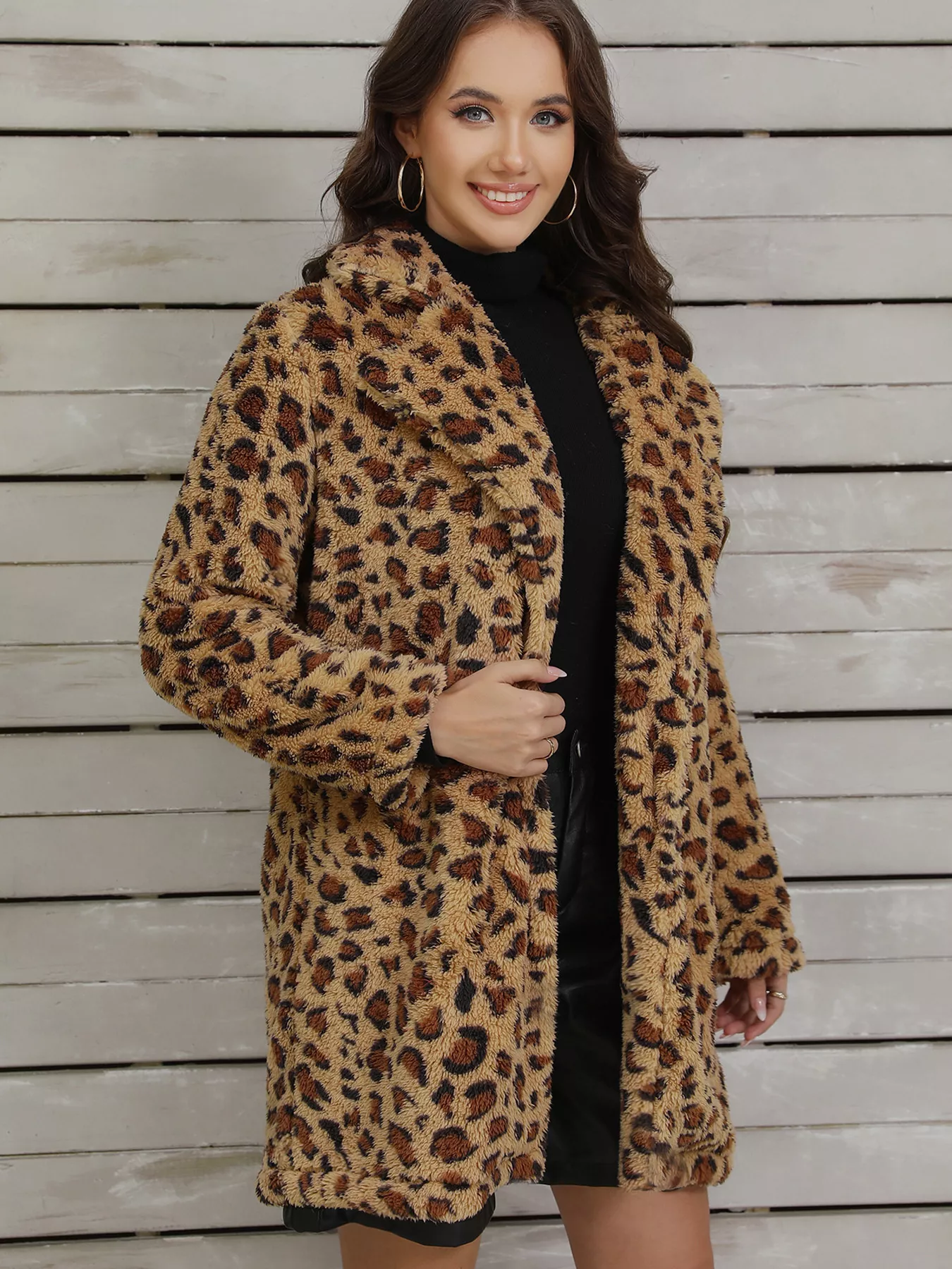 Leopard Fuzzy Teddy Coat - Image 3