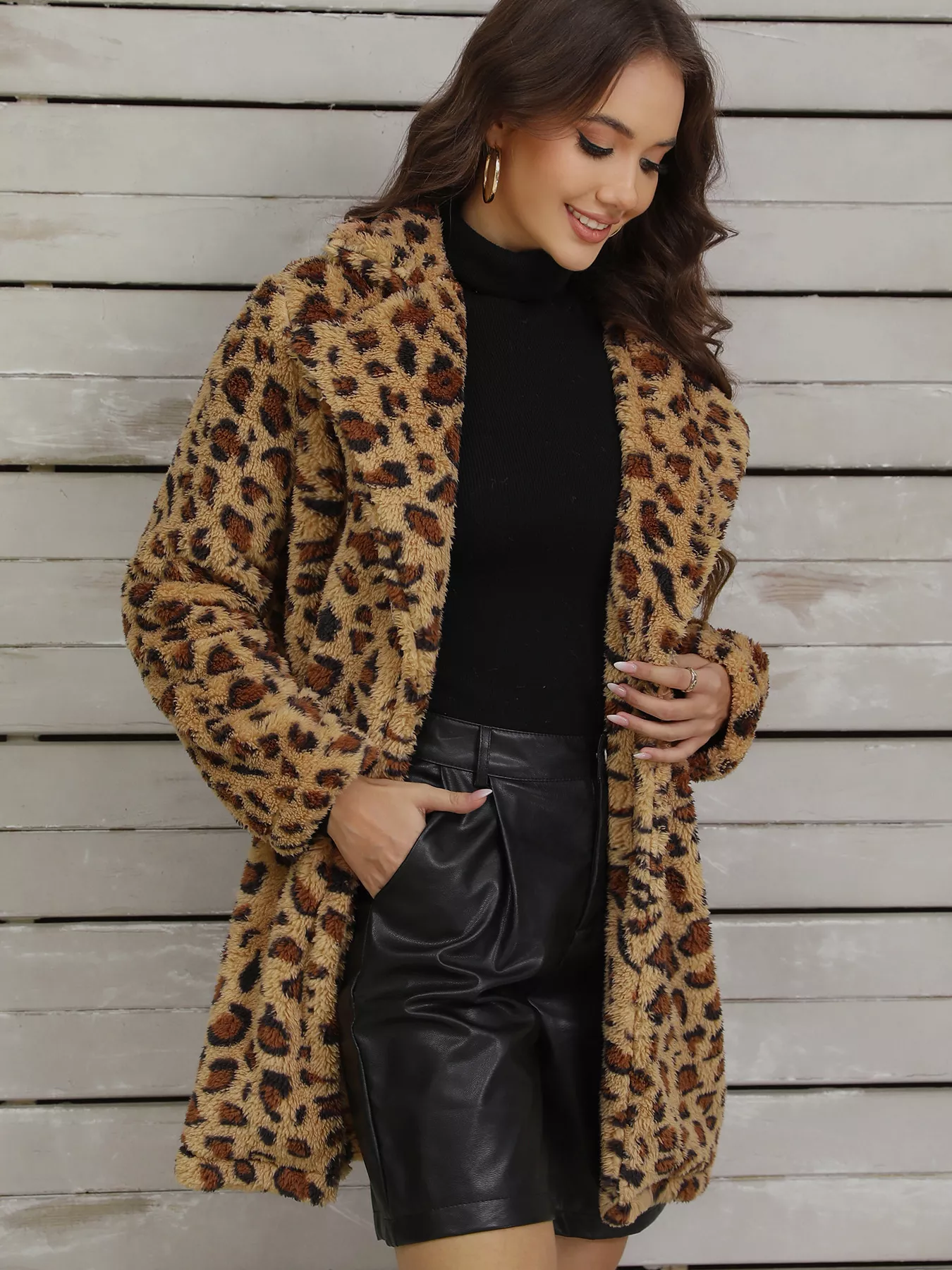 Leopard Fuzzy Teddy Coat - Image 4