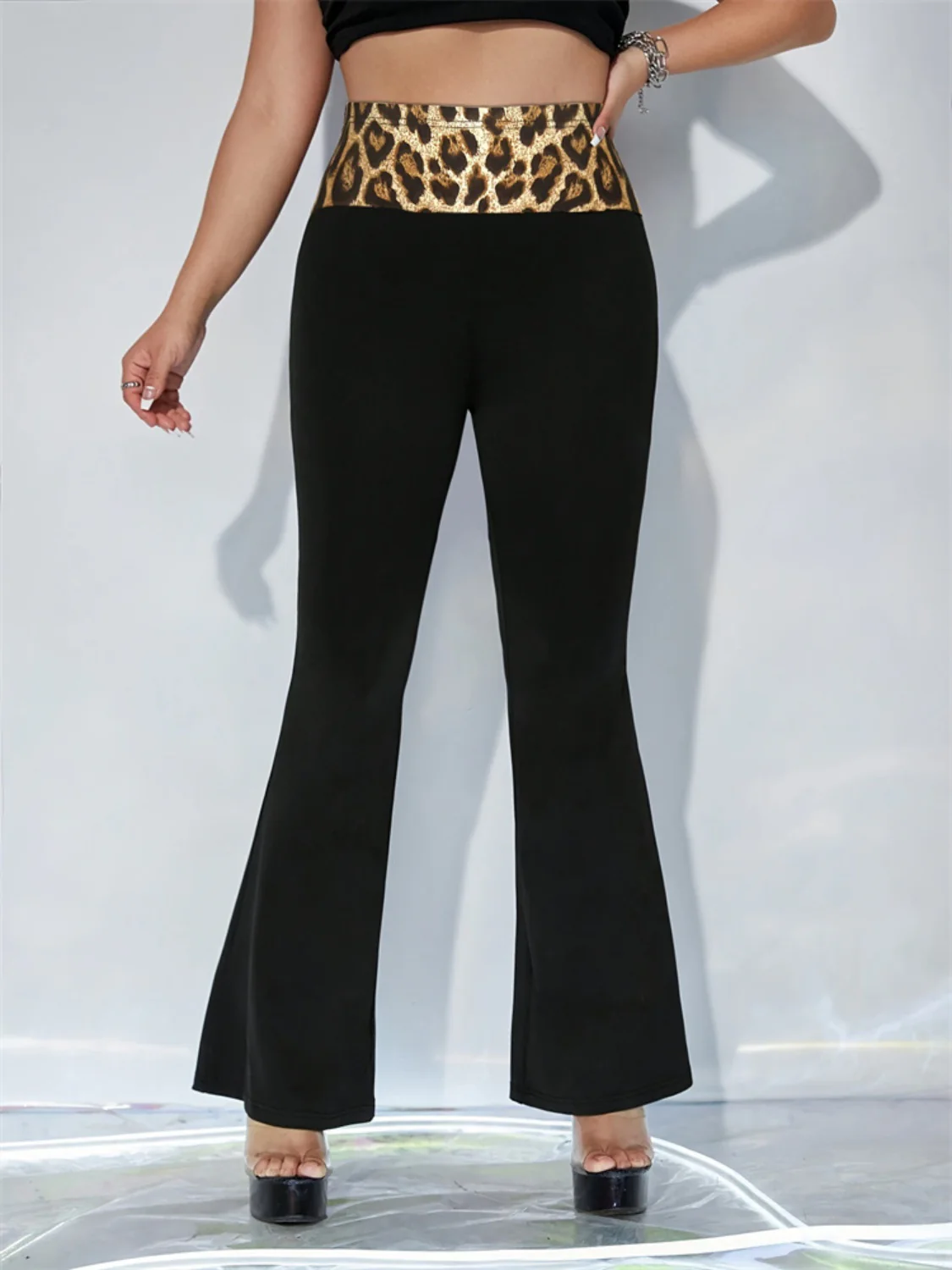 Leopard High Waist Flare Pants - Image 2