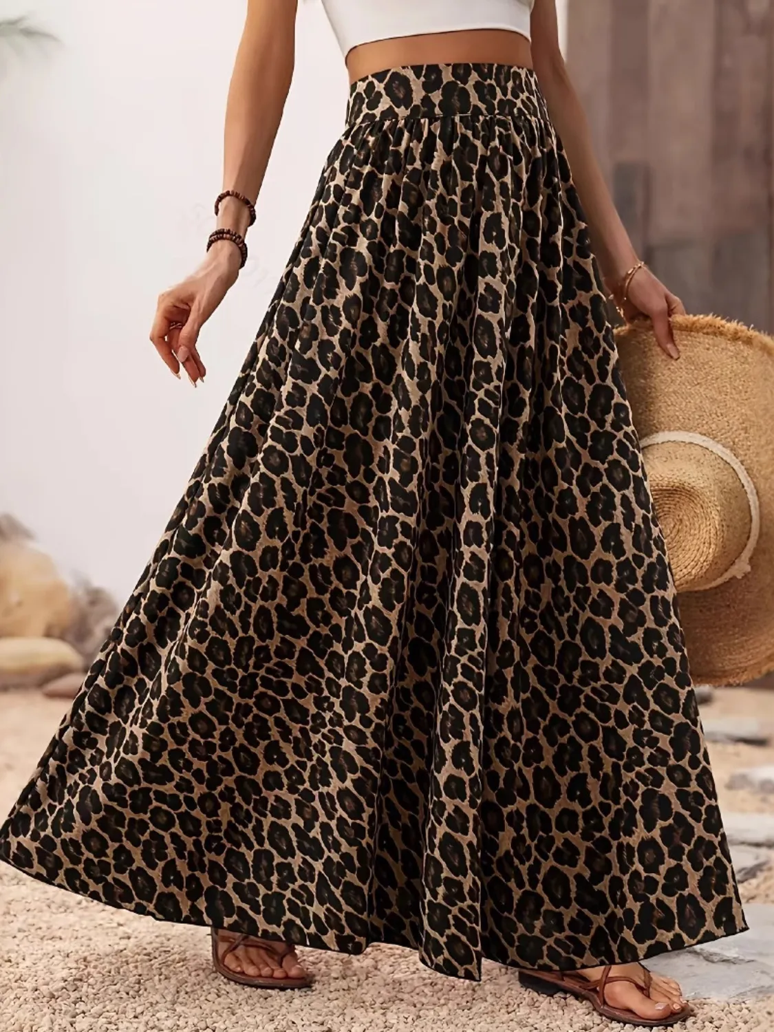 Leopard Maxi Skirt - Image 2