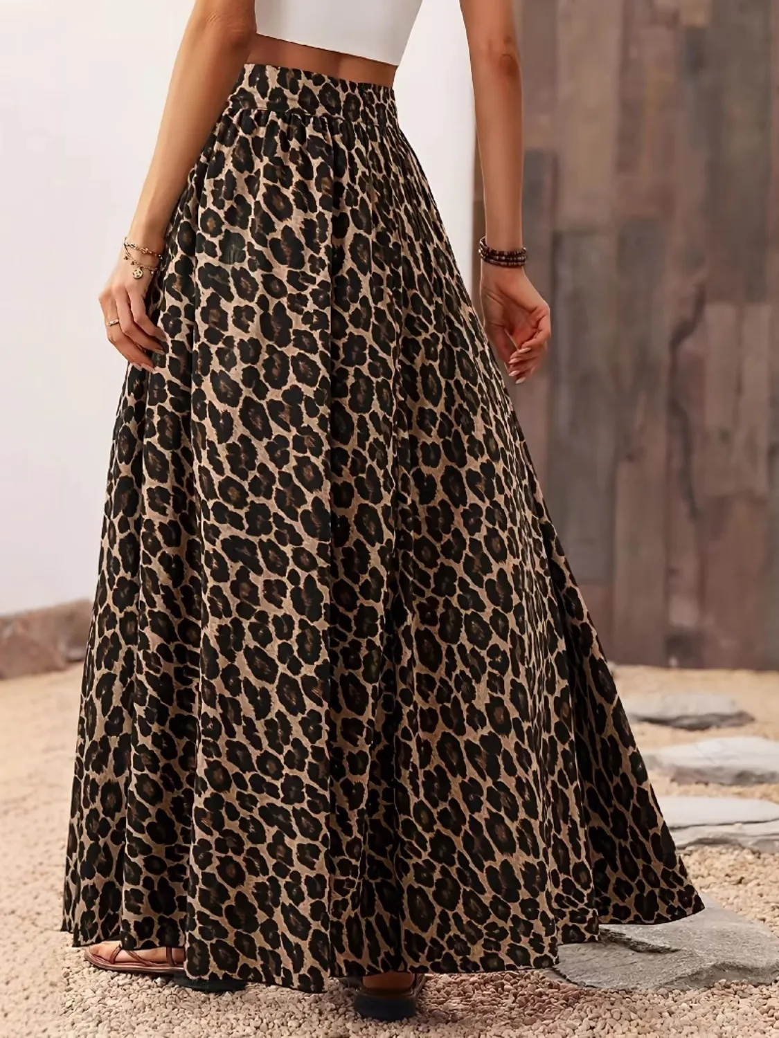 Leopard Maxi Skirt - Image 3