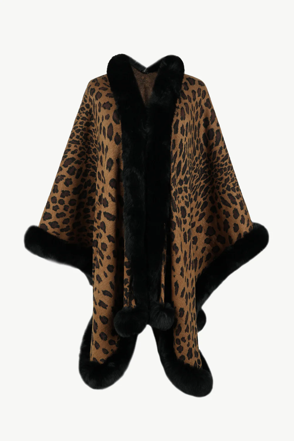 Leopard Open Front Poncho - Image 12