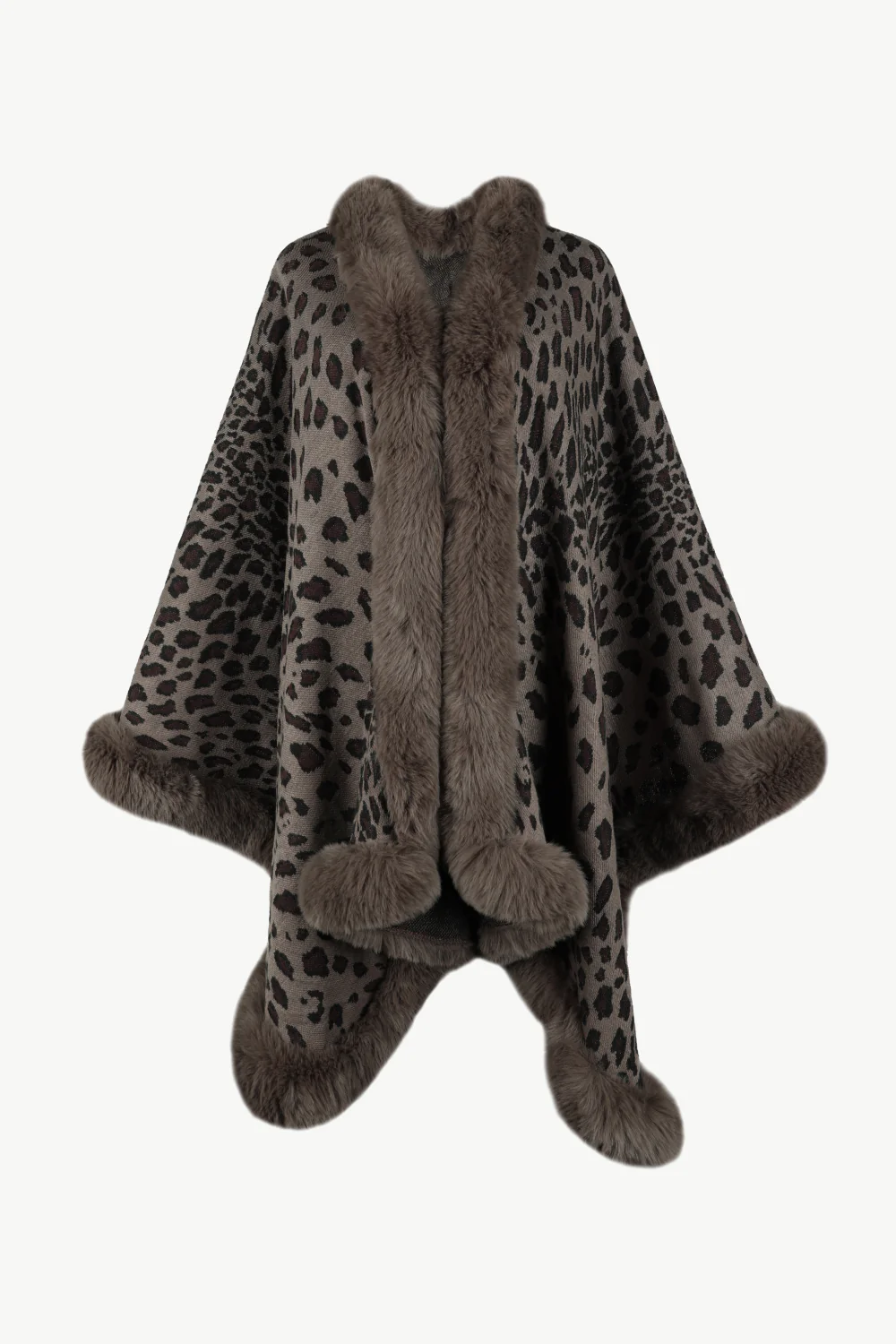Leopard Open Front Poncho - Image 15
