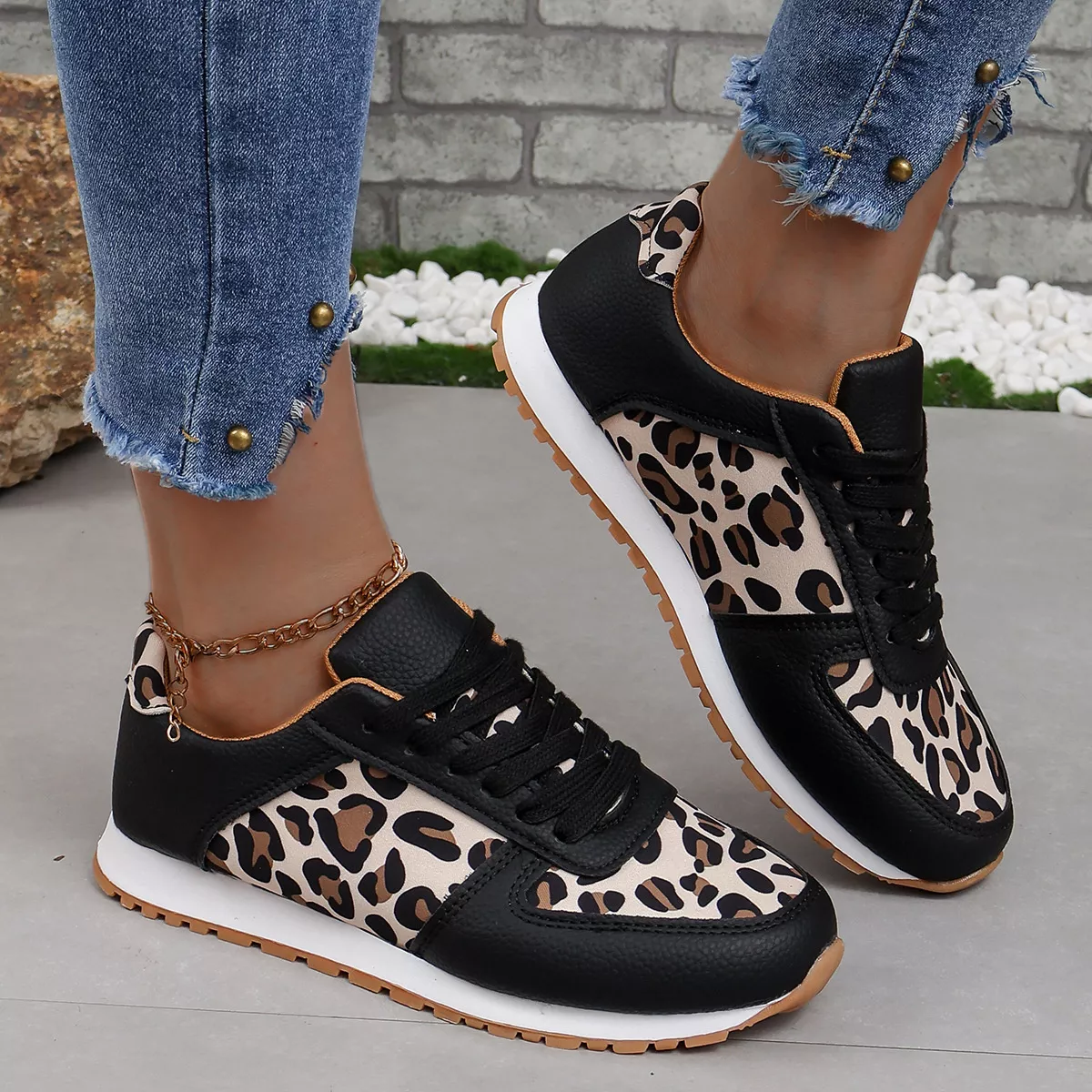 Leopard Print Casual Sneakers - Image 8