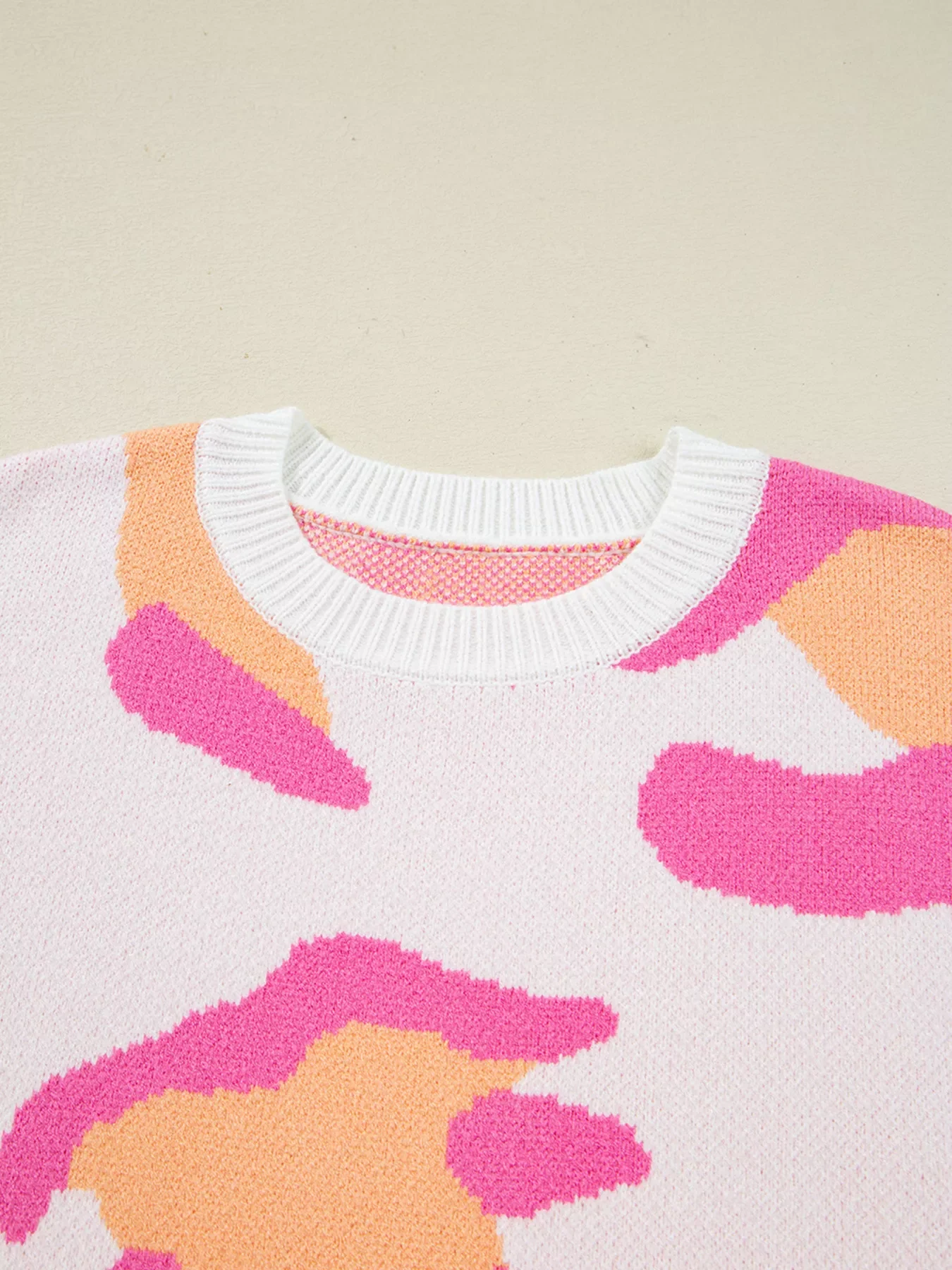 Leopard Print Drop Shoulder Baggy Sweater - Image 5