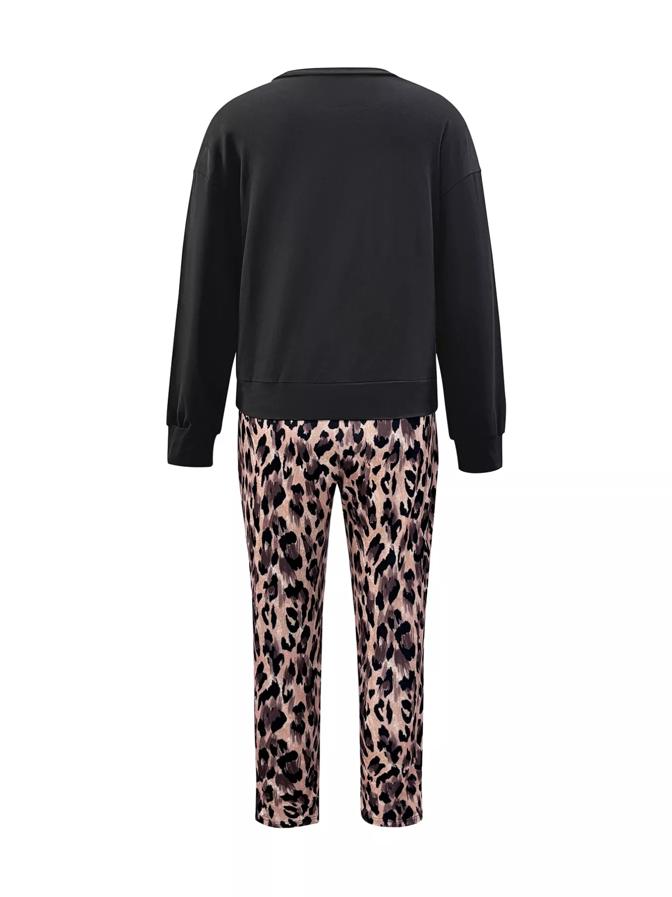 Leopard Print Top and Pants Set - Image 4