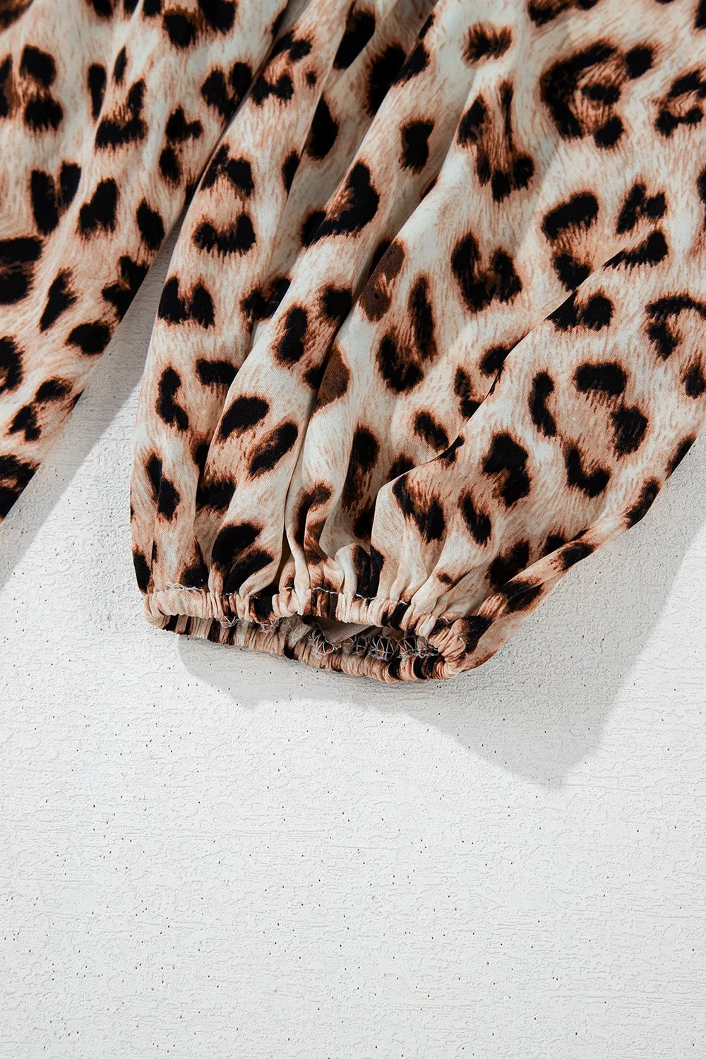 Leopard Print V-Neck Blouse with Contrast Trim - Image 11