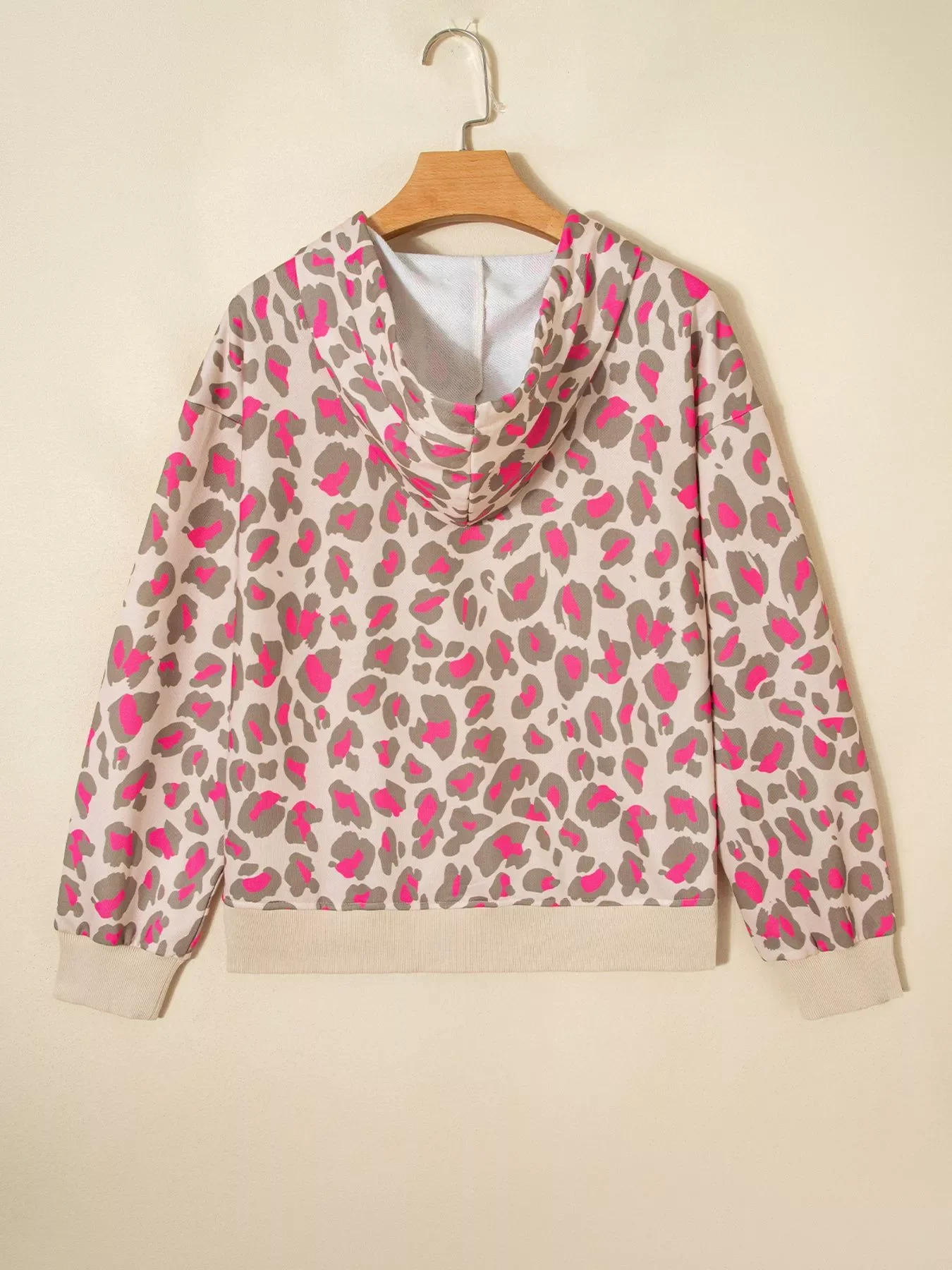 Leopard Print Zip-Up Hoodie - Image 4