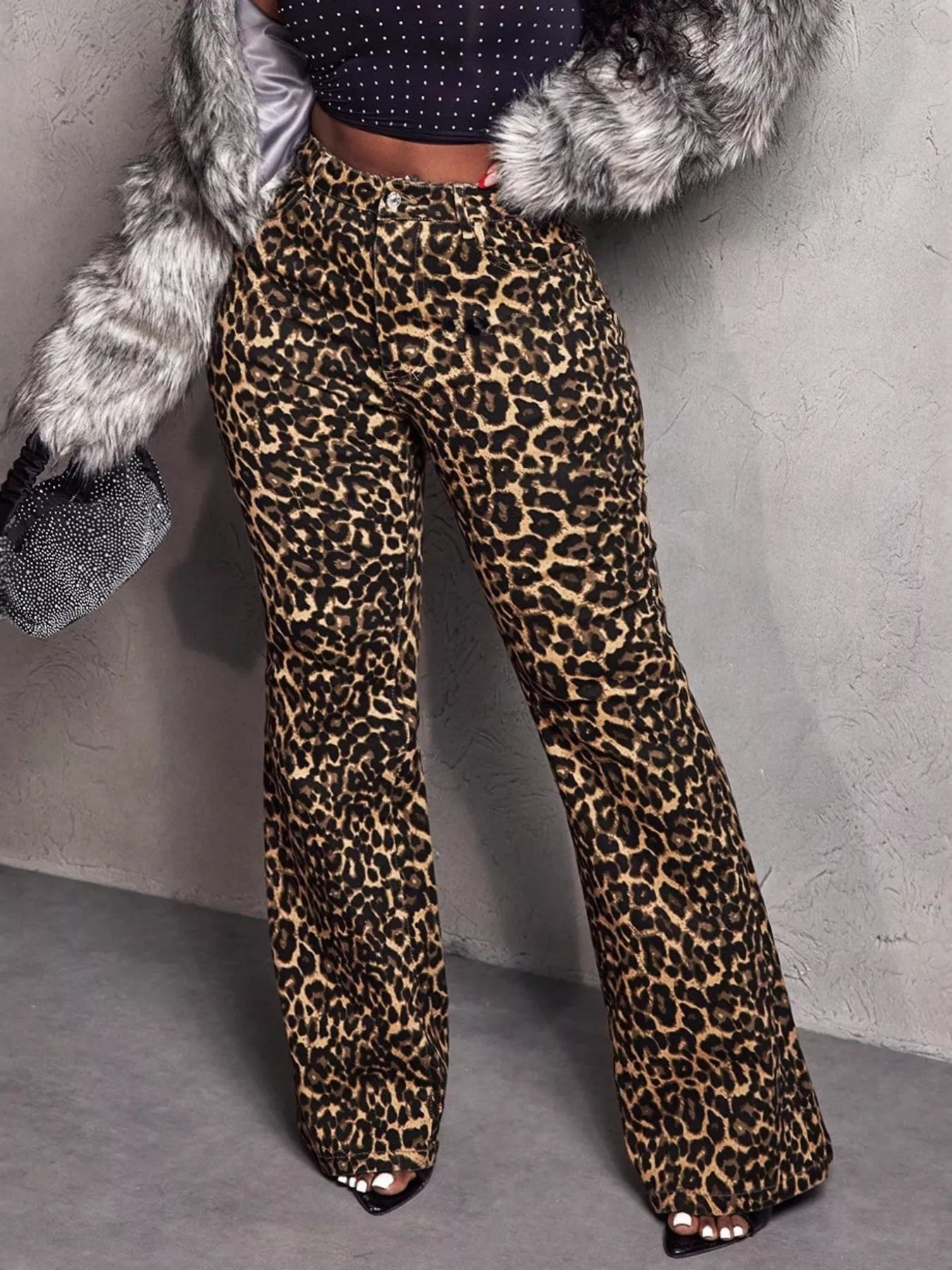 Leopard Wide Leg Pants - Image 2