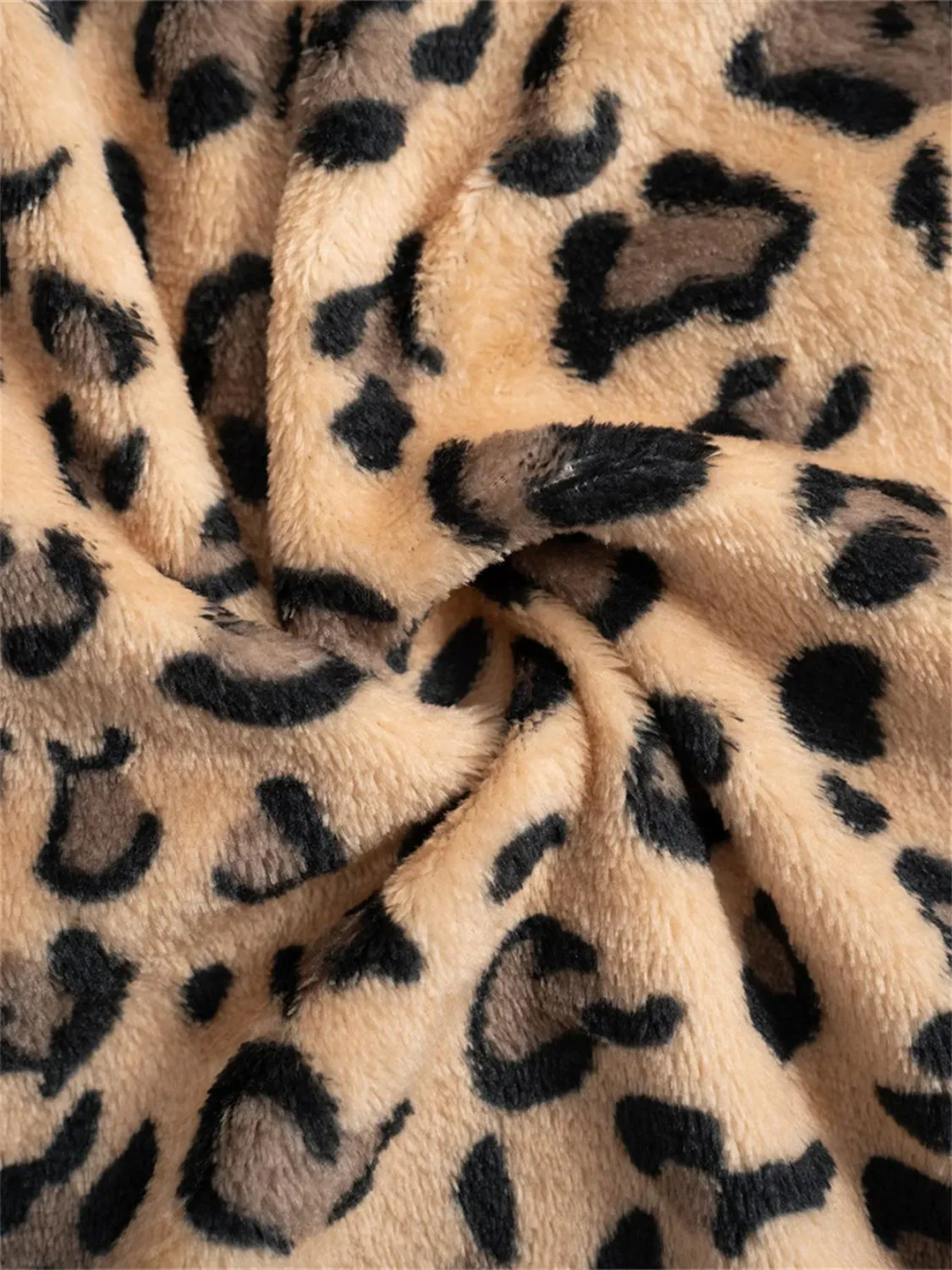 Leopard Wide Leg Plush Pants - Image 7