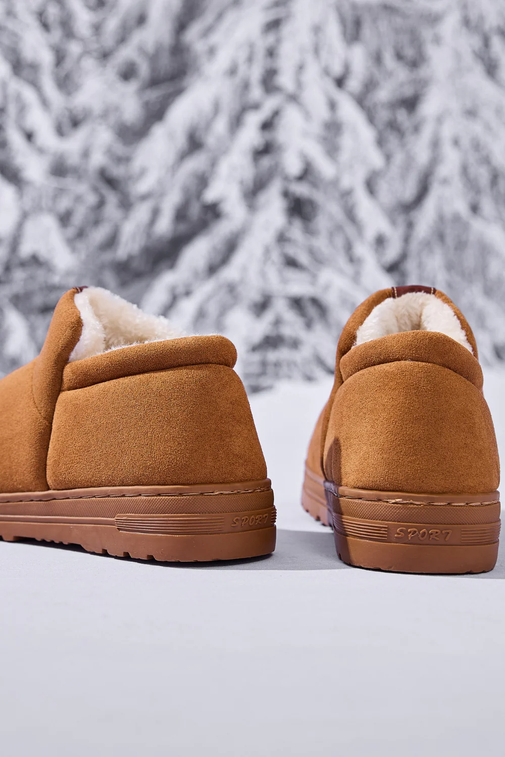 Letter M Suede Round Toe Slippers - Image 6