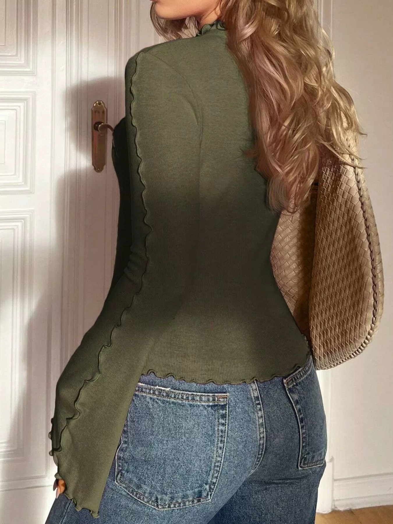 Lettuce Edge Flare Sleeve Top - Image 9