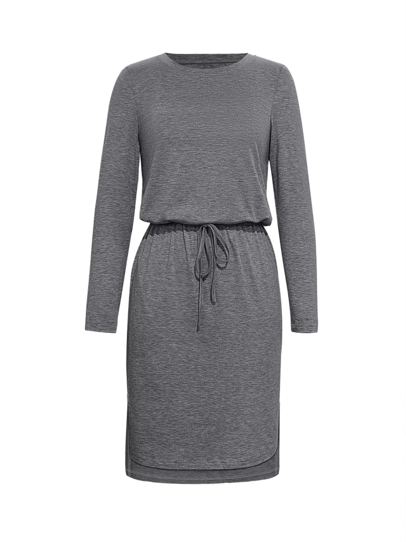 Long Sleeve Drawstring Midi Dress - Image 4