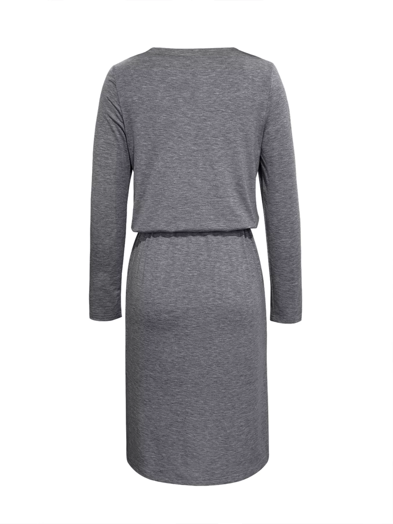 Long Sleeve Drawstring Midi Dress - Image 5