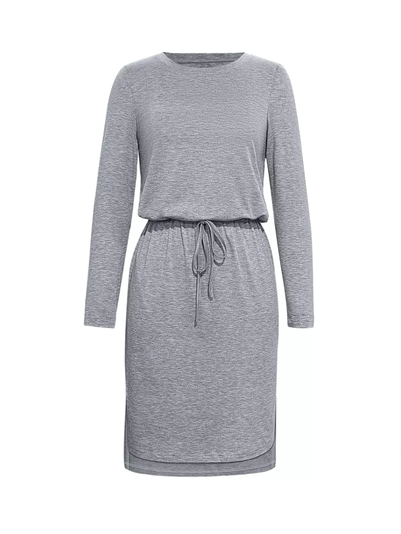 Long Sleeve Drawstring Midi Dress - Image 9