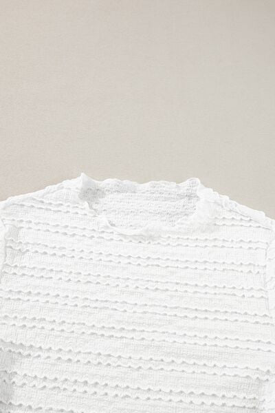 Long Sleeve Jacquard Slim Top - Image 6