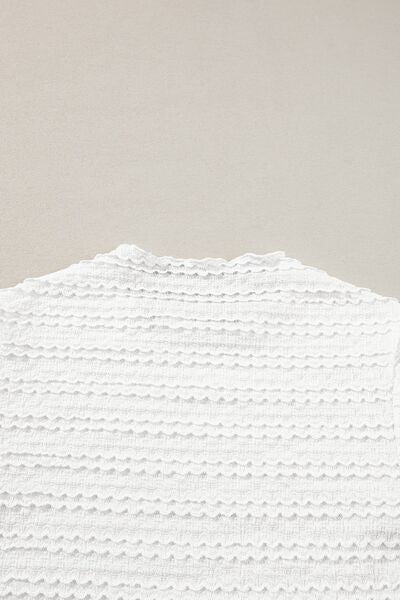 Long Sleeve Jacquard Slim Top - Image 7