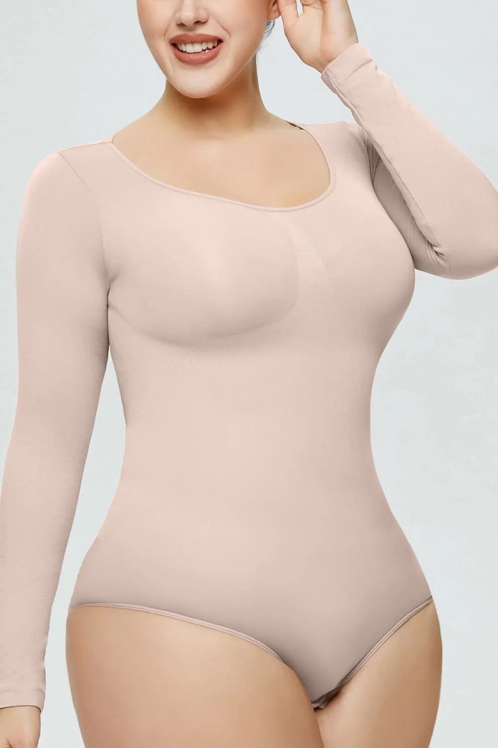 Long Sleeve Shaping Bodysuit - Image 4