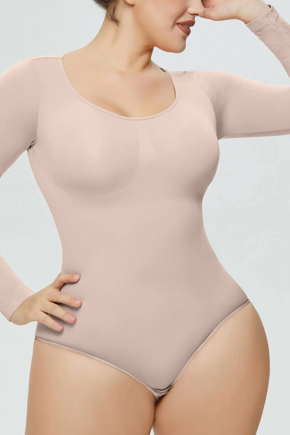 Long Sleeve Shaping Bodysuit - Image 5