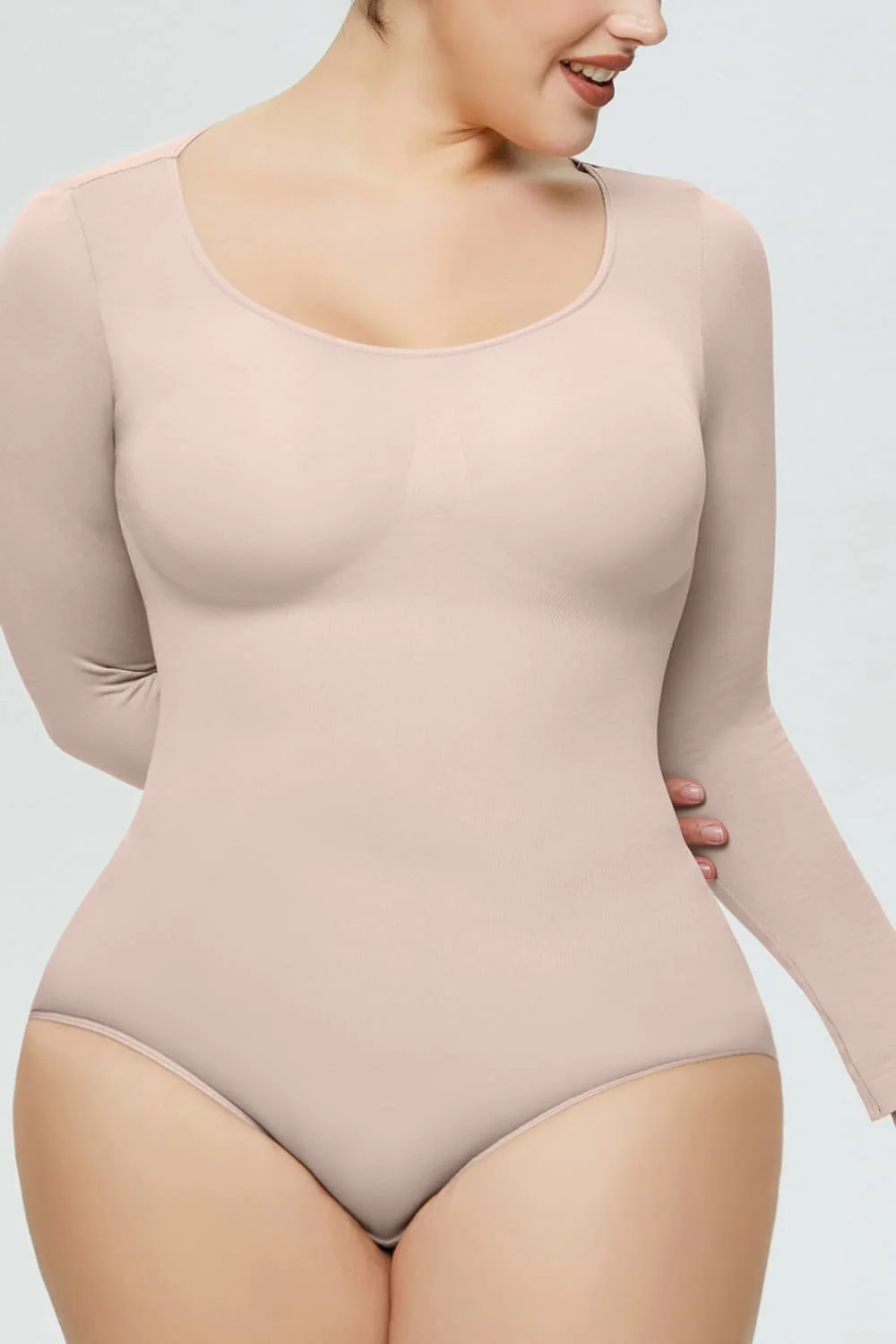 Long Sleeve Shaping Bodysuit - Image 6
