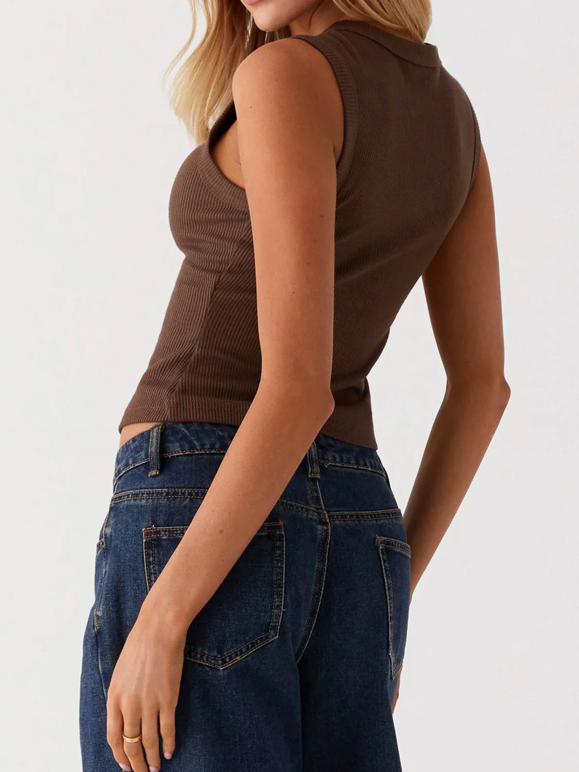 Lovelet Button Up Round Neck Tank - Image 11