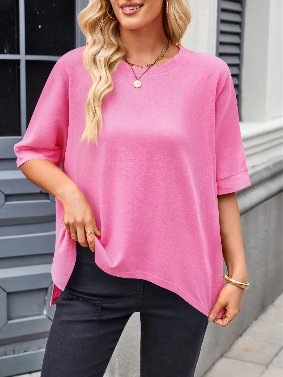 Lovelet Round Neck Half Sleeve T-Shirt - Image 13