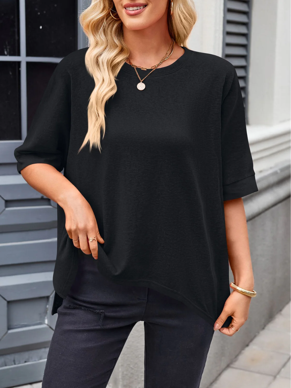 Lovelet Round Neck Half Sleeve T-Shirt - Image 8
