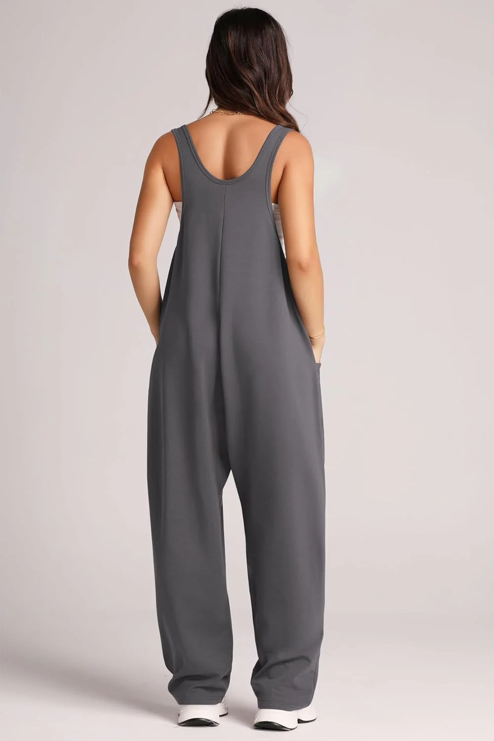 Lovelet V-Neck Wide Strap Overalls - Image 10