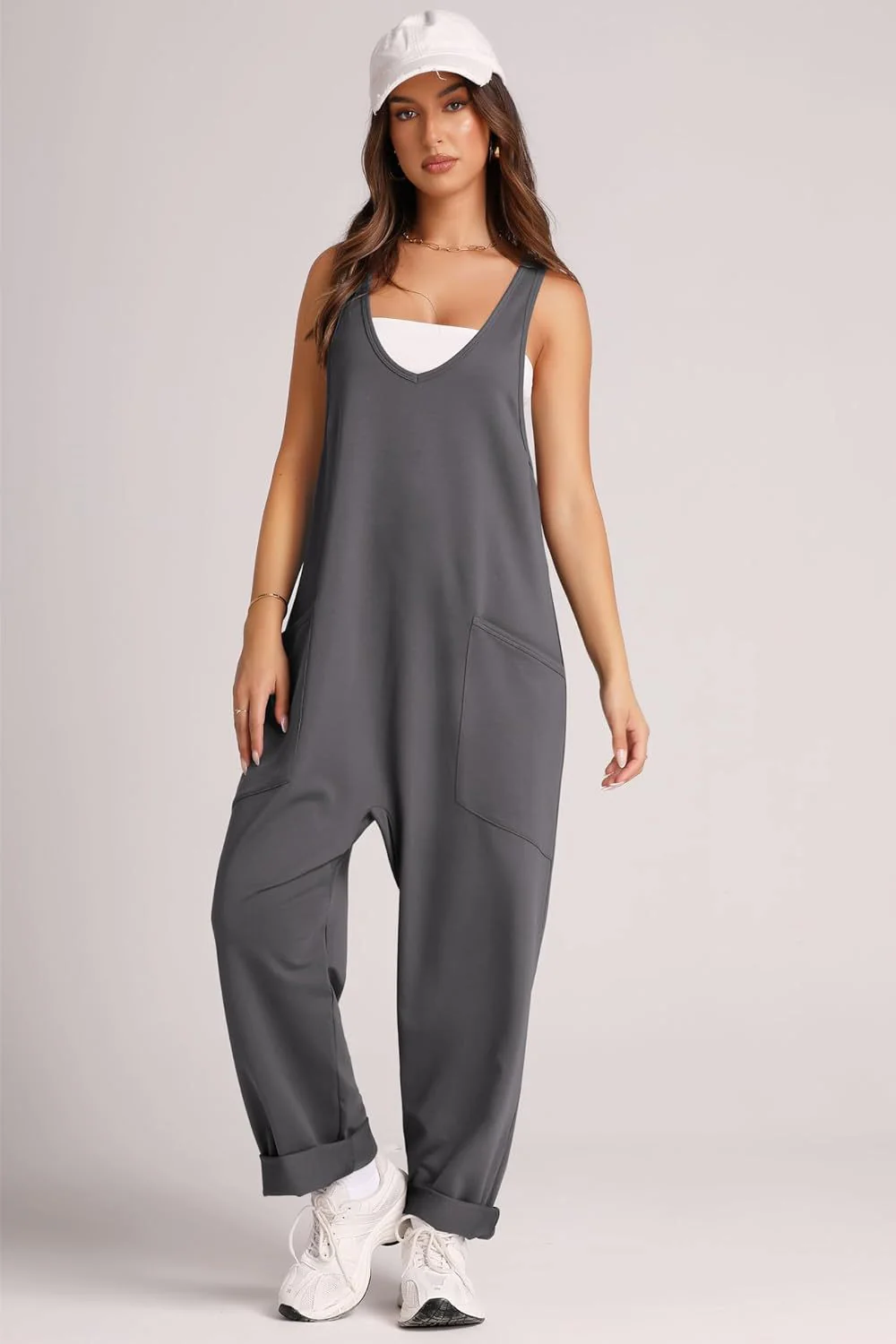 Lovelet V-Neck Wide Strap Overalls - Image 11