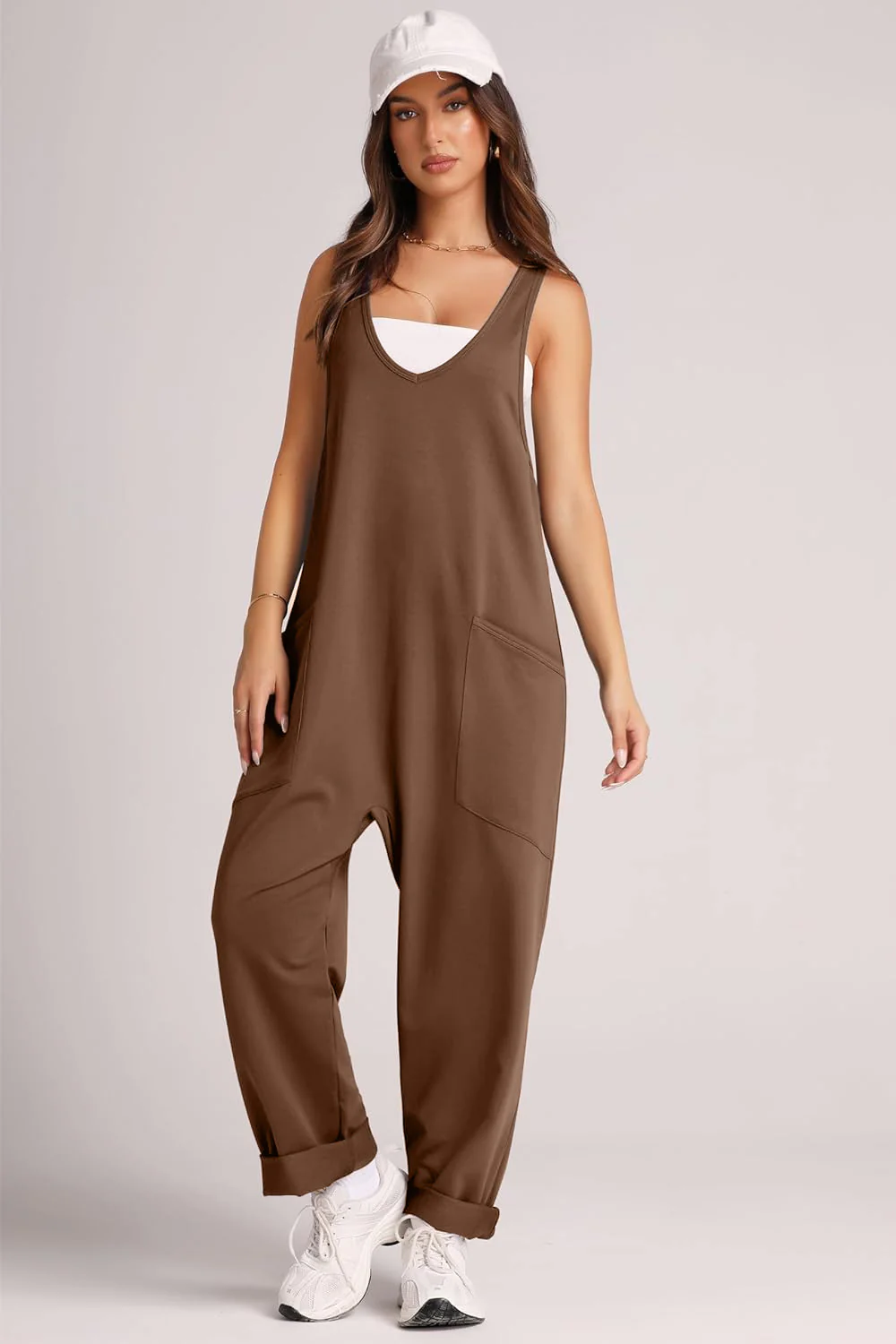 Lovelet V-Neck Wide Strap Overalls - Image 13