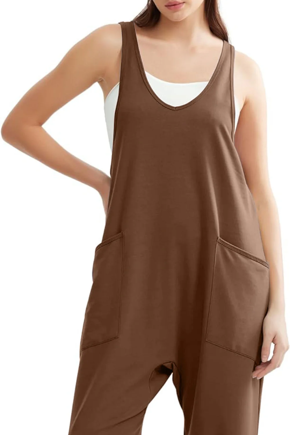 Lovelet V-Neck Wide Strap Overalls - Image 15